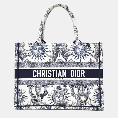 Pre-owned Dior Christian  Book Tote Bag In Blue