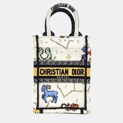 Pre-owned Dior Christian  Book Tote Mini Phone Bag In Multicolor