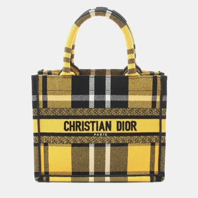 Pre-owned Dior Christian  Book Tote Small Bag Canvas Multicolor In Black
