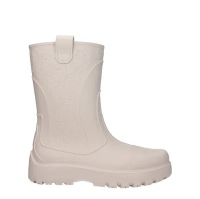Dior Christian  Boots Men Rubber Beige