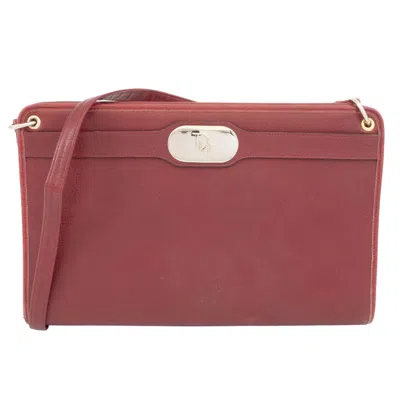 Pre-owned Dior Christian  Bordeaux Leather Shoulder Bag ()