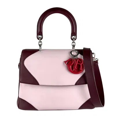 Pre-owned Dior Christian  Bordeaux Pink Leather Handbag Shoulder Bag () In Multi