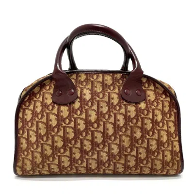 Pre-owned Dior Christian  Bordeaux Pvc Leather Boston Bag Handbag ()