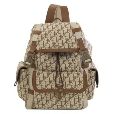 Pre-owned Dior Christian  Brown Canvas Backpack ()
