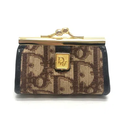 Pre-owned Dior Christian  Brown Canvas Coin Purse/coin Case ()