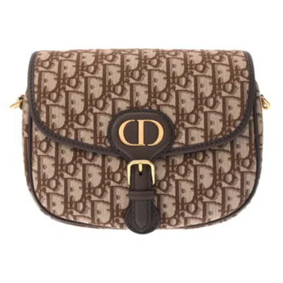 Pre-owned Dior Christian  Brown Jacquard Leather Shoulder Bag ()