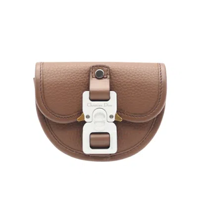 Pre-owned Dior Christian  Brown Leather Coin Purse/coin Case ()