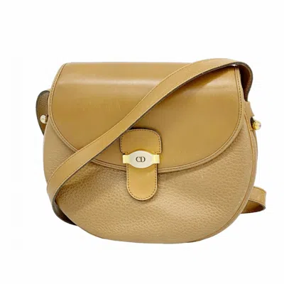 Pre-owned Dior Christian  Brown Leather Shoulder Bag ()