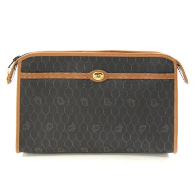 Pre-owned Dior Christian  Brown Pvc Leather Clutch Bag ()