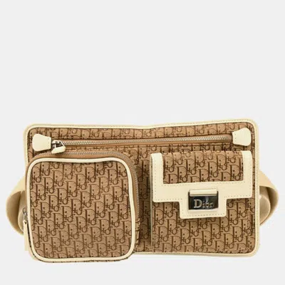 Pre-owned Dior Christian  Brown Street Chic Trotter Belt Bum Bag