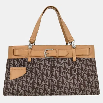 Pre-owned Dior Christian  Brown Trotter Tote Handbag