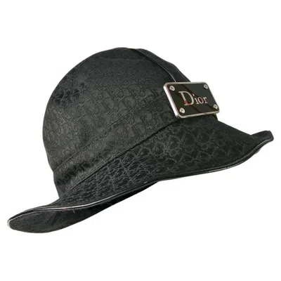 Pre-owned Dior Christian  By Galliano Issimo Logo Bucket Hat 2004 Sz 56 In Black