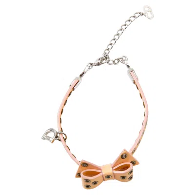 Pre-owned Dior Christian  By J Galliano Peach Patent Leather Bracelet In Multi