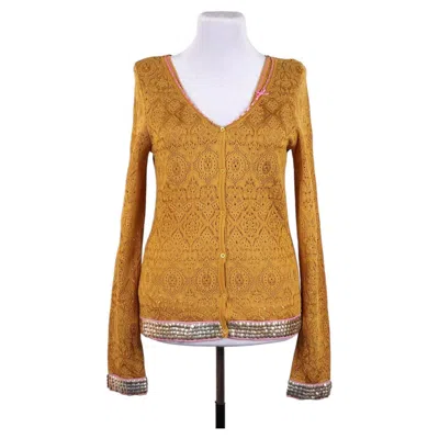 Pre-owned Dior Christian  By John Galliano, 2004. Cardigan + Top. Size F 40. Wool, Silk In Brown