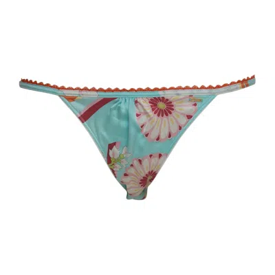 Pre-owned Dior Christian  By John Galliano Lace-trimmed Satin Brief Panty, Fall-winter 2003 In Gray