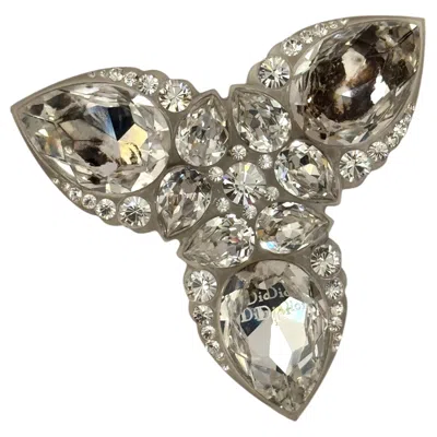 Pre-owned Dior Christian  By John Galliano S/s 2004 Clear Crystal Rhinestone Brooch In Multi