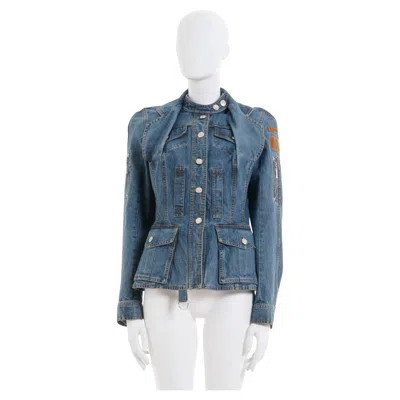 Pre-owned Dior Christian  By John Galliano S/s 2005 Double Layered Denim Blue Jacket
