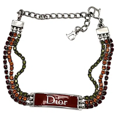 Pre-owned Dior Christian  By John Galliano Vintage Jewelled Rasta Bracelet In Multi