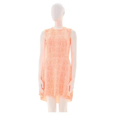 Pre-owned Dior Christian  By Raf Simons Cruise 2014 Pink Boucle Asymmetric Dress