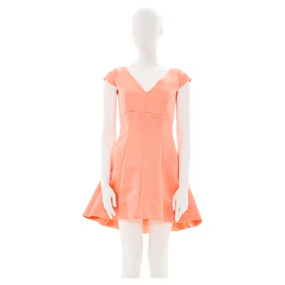 Pre-owned Dior Christian  By Raf Simons Resort 2015 Peach Mini Asymmetric Dress In Orange