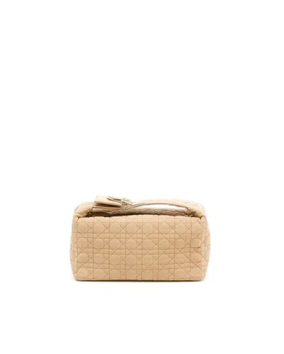 Dior Christian  Cannage Clutch Bag In Nude