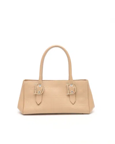 Dior Christian  Cannage D Buckle Tote Shoulder Bag In Brown