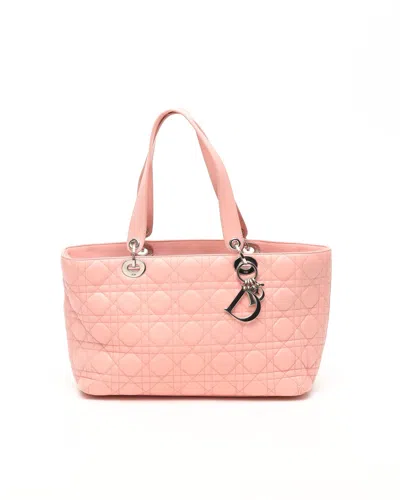 Dior Christian  Cannage Lady  Tote Bag In Blue