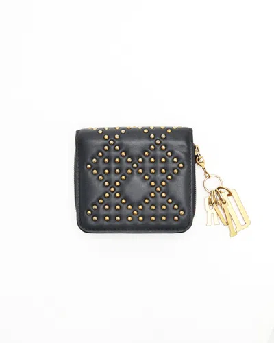 Dior Christian  Cannage Wallet In Black