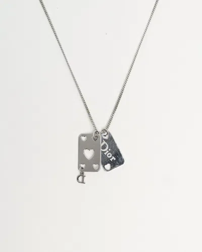 Dior Christian  Cards Pendant Necklace