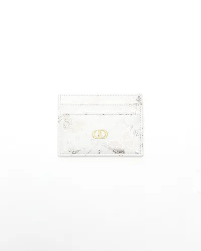 Dior Christian  Caro Card Holder In White