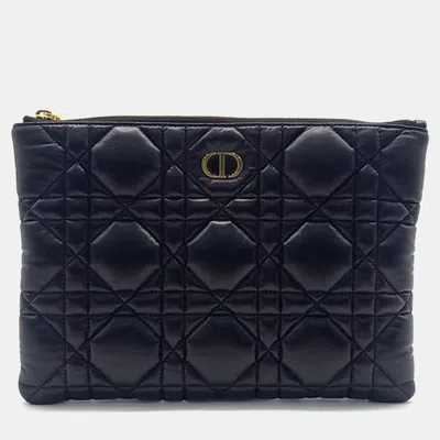 Pre-owned Dior Christian  Caro Daily Pouch In Black