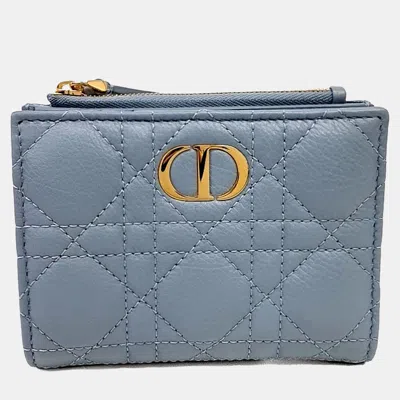 Pre-owned Dior Christian  Caro Wallet S5173 In Blue