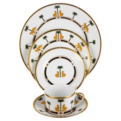 Pre-owned Dior Christian  Casablanca Dinnerware Set ~ 8 Place Settings / 40 Pieces In Sand