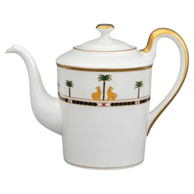 Pre-owned Dior Christian  "casablanca" Porcelain Teapot In Gray