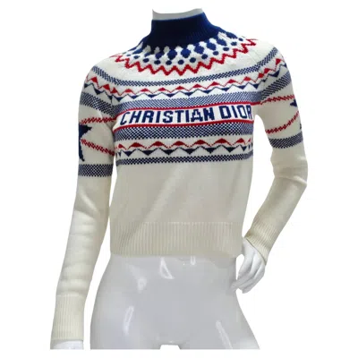 Pre-owned Dior Christian  Cashmere Knit Sweater In Gray