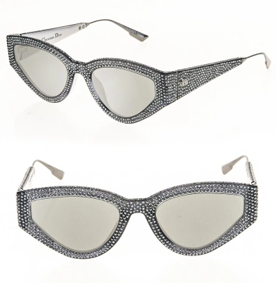 Pre-owned Dior Christian  Catstyle 1s Gray Silver Mirrored Limited Sunglasses Catstyle In Kb70t
