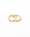 Dior Christian  Cd Brooch In Gold