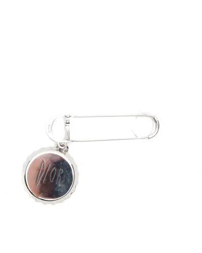 Dior Christian  Cd Brooch In Silver