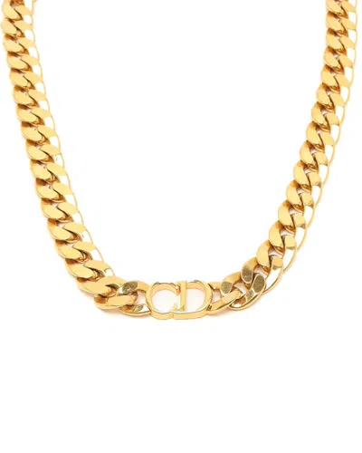 Dior Christian  Cd Choker Necklace In Gold