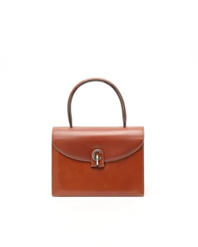 Dior Christian  Cd Handle Bag In Brown