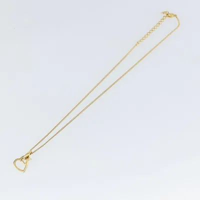 Pre-owned Dior Christian  Cd Heart Necklace Metal Gold Metal Jewelry ()