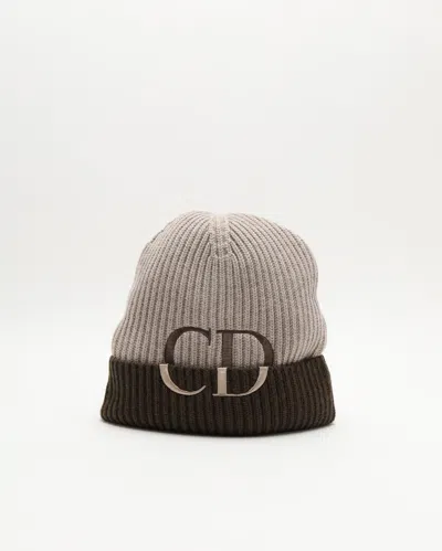 Dior Christian  Cd Icon Beanie In Brown
