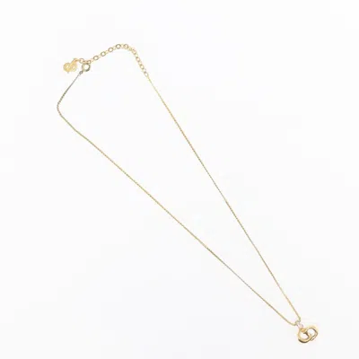 Pre-owned Dior Christian  Cd Logo Necklace Metal Gold Metal Jewelry ()