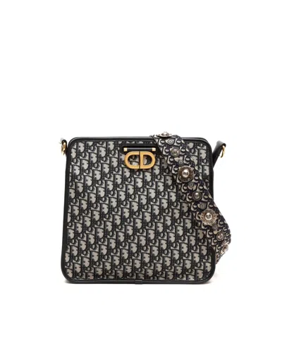Pre-owned Dior Christian  Cd Oblique Bag In Blue