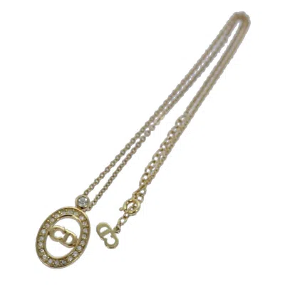 Pre-owned Dior Christian  Cd Pendant Necklace Gold-plated Gold Metal Jewelry ()