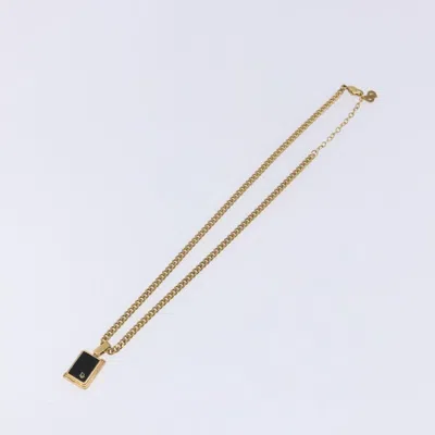Pre-owned Dior Christian  Cd Pendant Necklace Gold-plated Gold Metal Jewelry ()