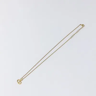 Pre-owned Dior Christian  Cd Pendant Necklace Metal Gold Metal Jewelry ()