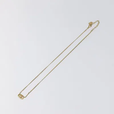 Pre-owned Dior Christian  Cd Pendant Necklace Metal Gold Metal Jewelry ()