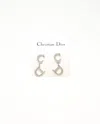 DIOR CHRISTIAN DIOR CD RHINESTONE CLIP-ON EARRINGS