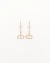 Dior Christian  Cd Rhinestone Earrings